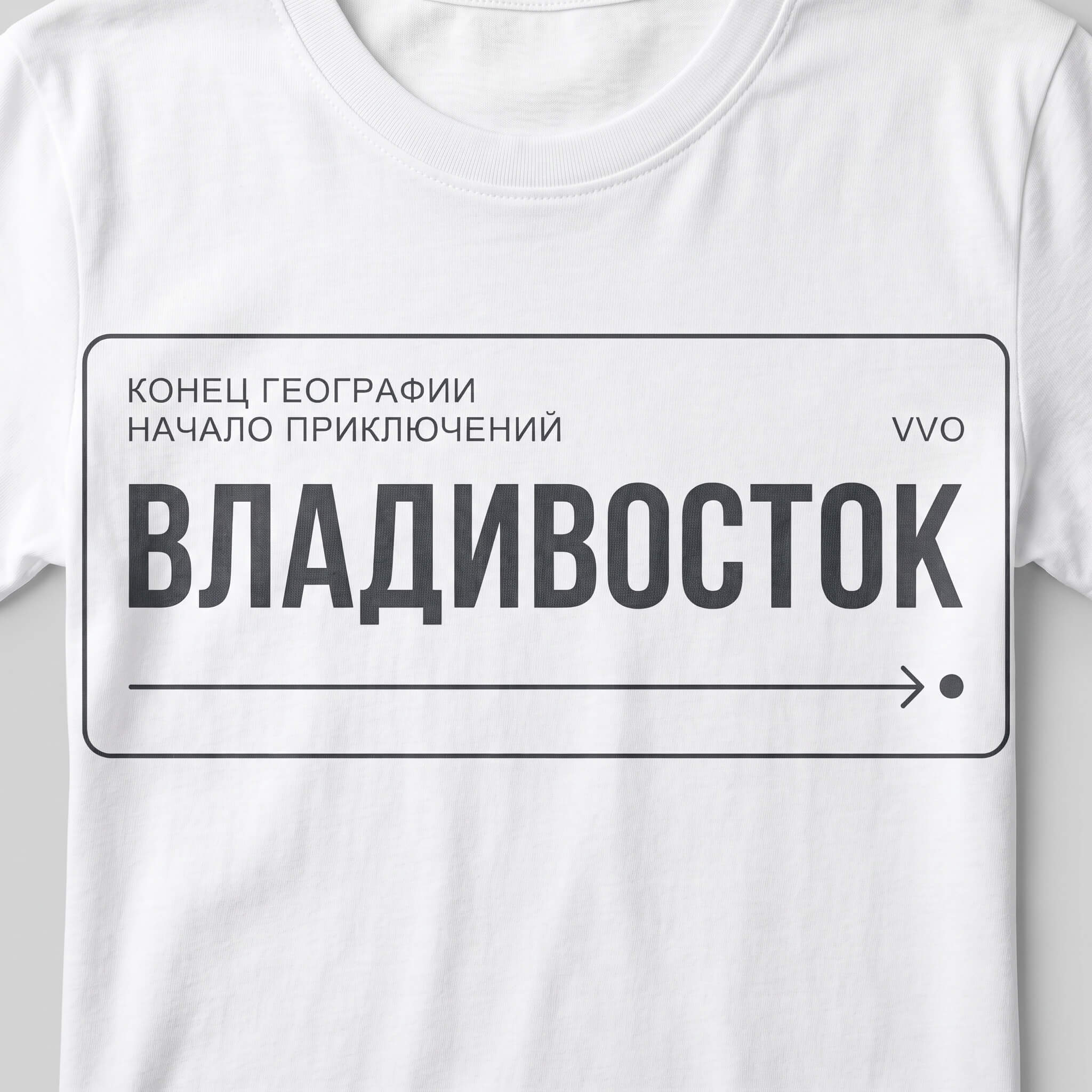 картинка Базовая футболка с символикой Владивостока "География" от магазина "Люди в худи"